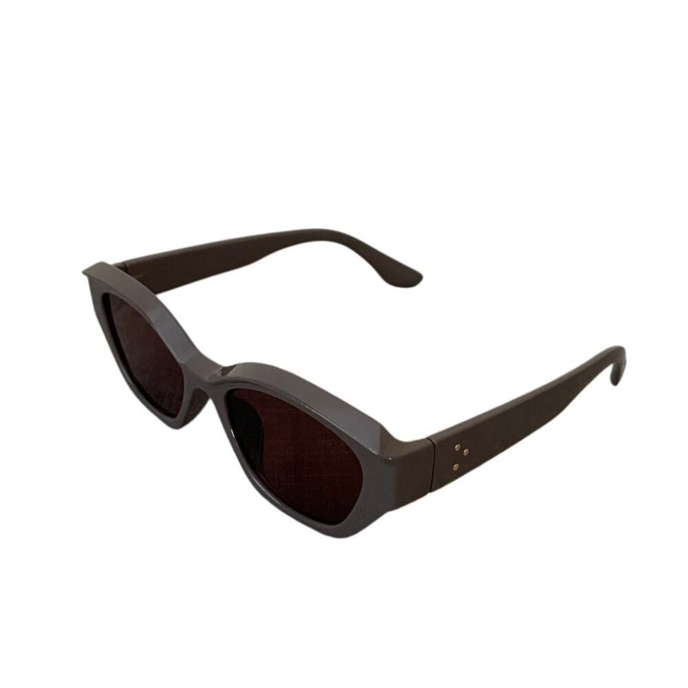 New Womens Polarized Red Tinted Lenses Cat Eye Gray Sunglasses